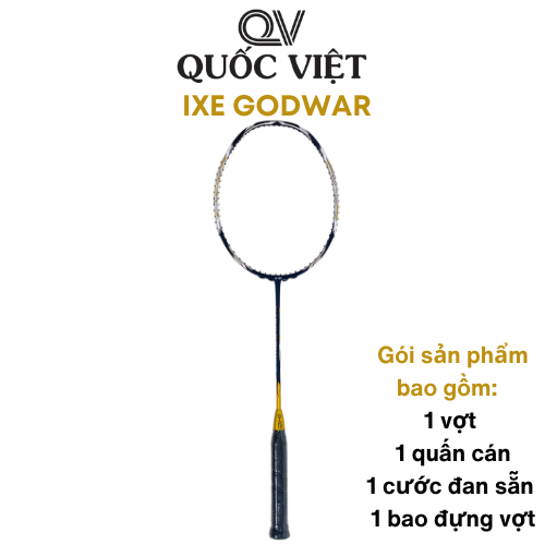 Vợt cầu lông Ixe Dragon Warrior 660 chính hãng Quốc Việt Badminton giá rẻ, chất lượng, siêu nhẹ