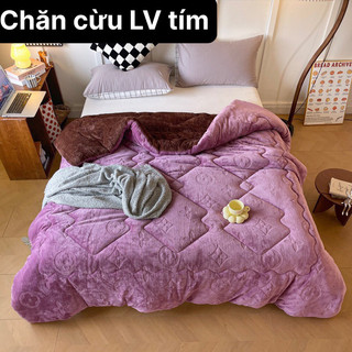 Chăn lông cừu dập nổi LV