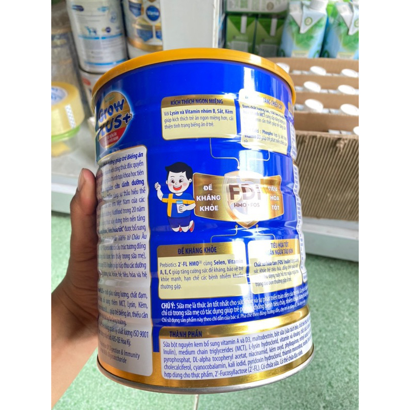 Sữa bột Nutifood  growplus  xanh 1.5kg hương vani