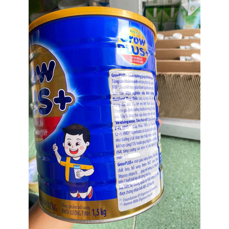 Sữa bột Nutifood  growplus  xanh 1.5kg hương vani