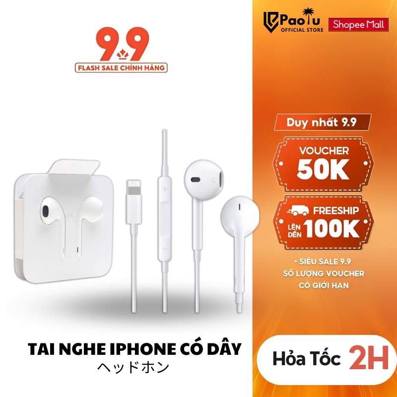 Tai Nghe Chân Dẹt Hiển Thị Cửa Sổ Kết Nối Có Mic Cho Táo 7/8/7Plus/8Plus/X/Xsmax/11/12/13/14/Pro Max (LOẠI TỐT)