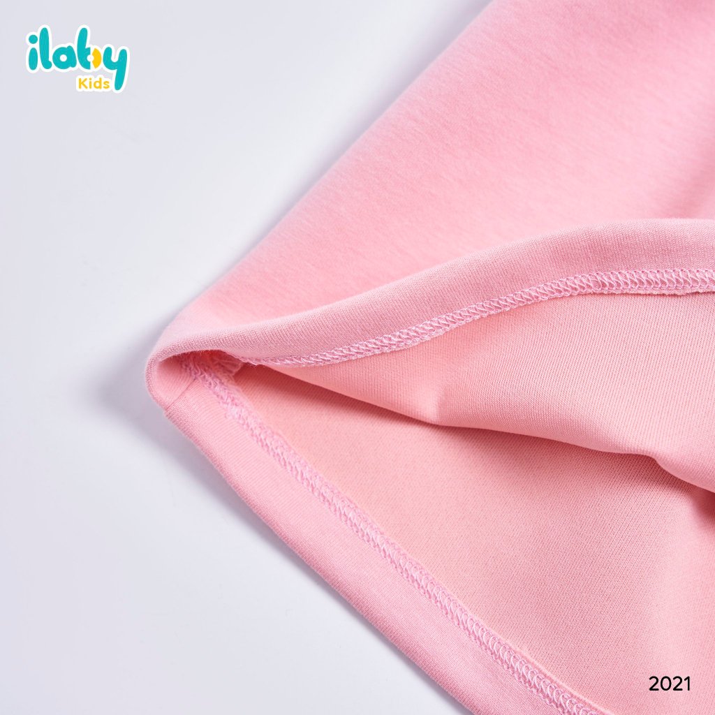 Váy nỉ cho bé gái ILABY phối lưới sequin chất liệu nỉ 2 màu cho bé 10-35kg