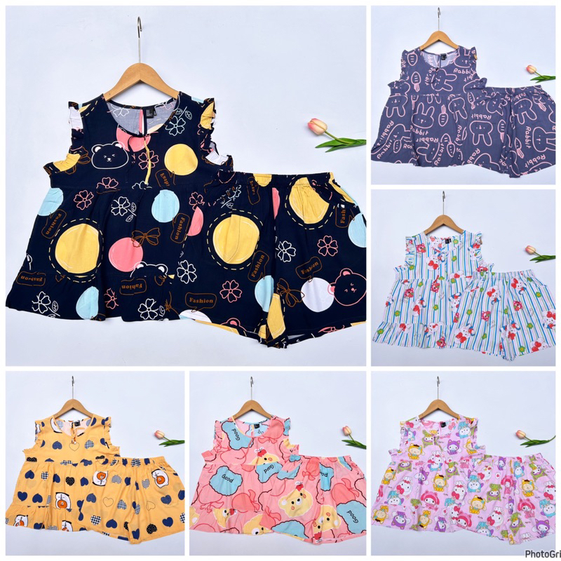 Bộ lanh mặc nhà babydoll, bộ tole đùi nữ F21 VNXK 38-70kg mềm mịn mát - Pigbabystore