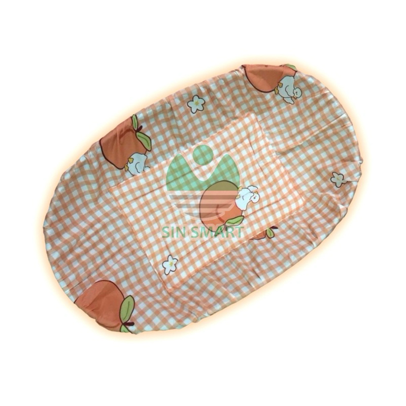 Bọc nệm lót nôi tre cho bé nằm ngủ võng dành cho 3 size nôi  cotton thoáng mát