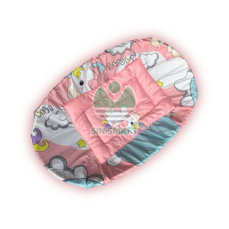 Bọc nệm lót nôi tre cho bé nằm ngủ võng dành cho 3 size nôi  cotton thoáng mát