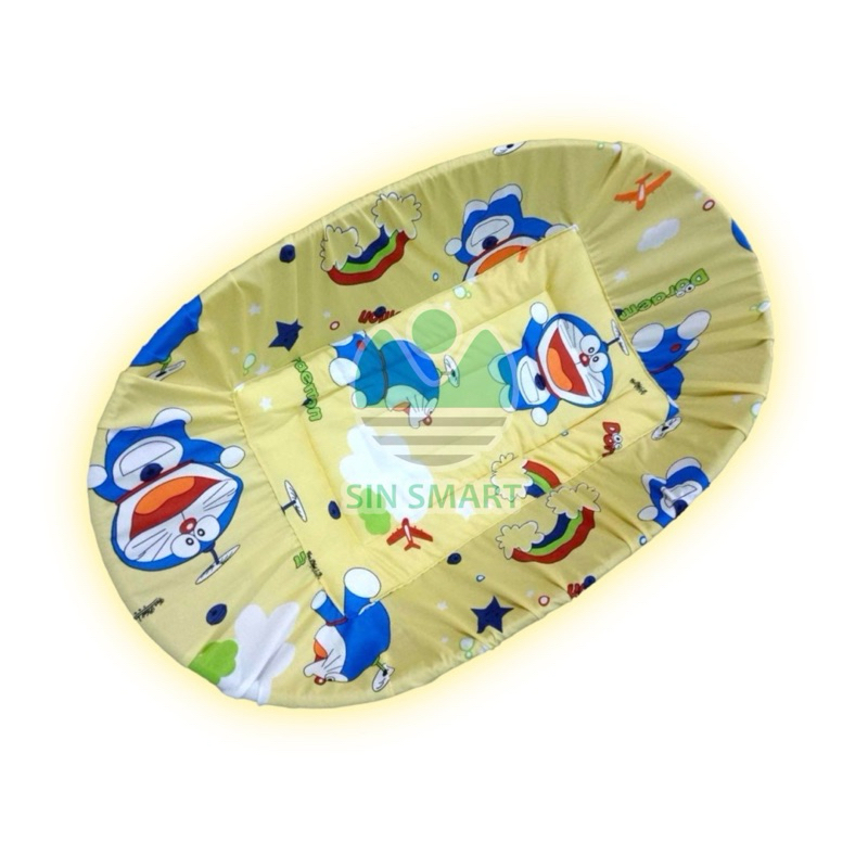 Bọc nệm lót nôi tre cho bé nằm ngủ võng dành cho 3 size nôi  cotton thoáng mát