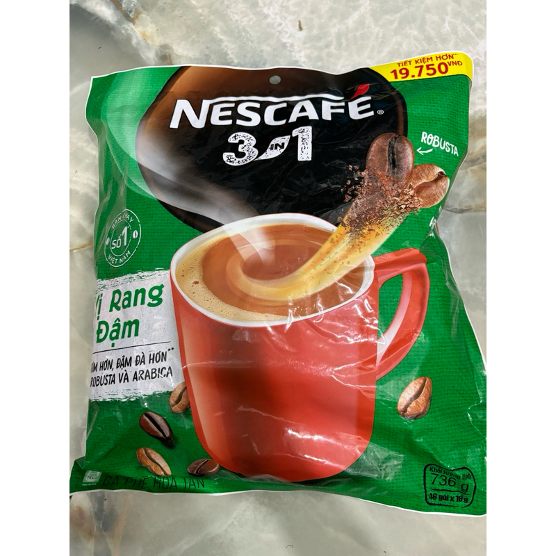 Cafe nest xanh - Vị đậm - Cà phê hòa tan 3in1 tiện lợi mọi nơi