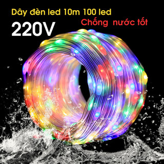 Dây đèn led đom đóm cao cấp 10m 100 led quấn cây trang trí giáng sinh, DECOR ,ngoài trời công viên sân vườn