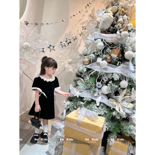 Xả Váy đầm noel 2 nơ cho bé gái