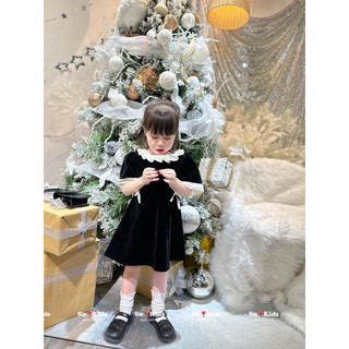 Xả Váy đầm noel 2 nơ cho bé gái
