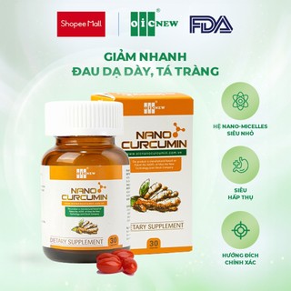 OICNew Nano Curcumin tinh chất Nghệ giảm đau Dạ dày, hành tá tràng, Phiên bản USA, Hộp 30 viên