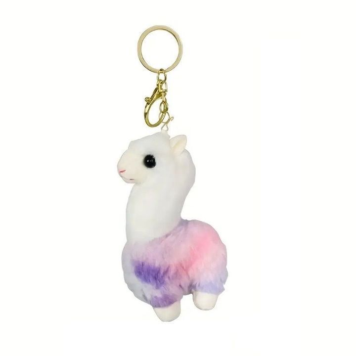 Móc Khóa Lạc Đà Không Bướu Alpaca Nhồi Bông Dễ Thương Siêu Mềm Mượt
