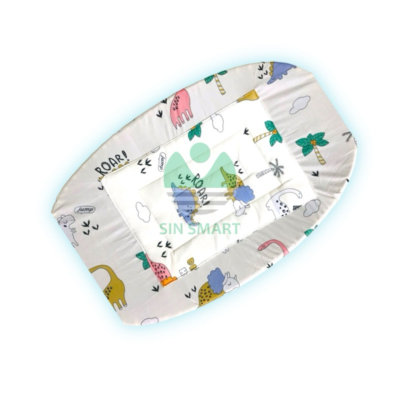Bọc nệm lót nôi tre cho bé nằm ngủ võng dành cho 3 size nôi  cotton thoáng mát