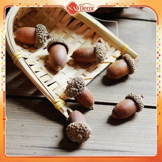 Hạt Sồi Mô Phỏng (Loại 1) Nai Decor Hạt Sồi Khô Trang Trí, Hạt Khô, Trang Trí Giáng Sinh, Noel, Phụ Kiện Chụp Ảnh