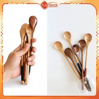 Muỗng gỗ Nai Decor pha cà phê 20cm phong cách Nhật Bản