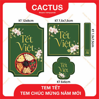 [ Sẵn ] Tem Tết , Tem Chúc Mừng Năm Mới , Decal tết