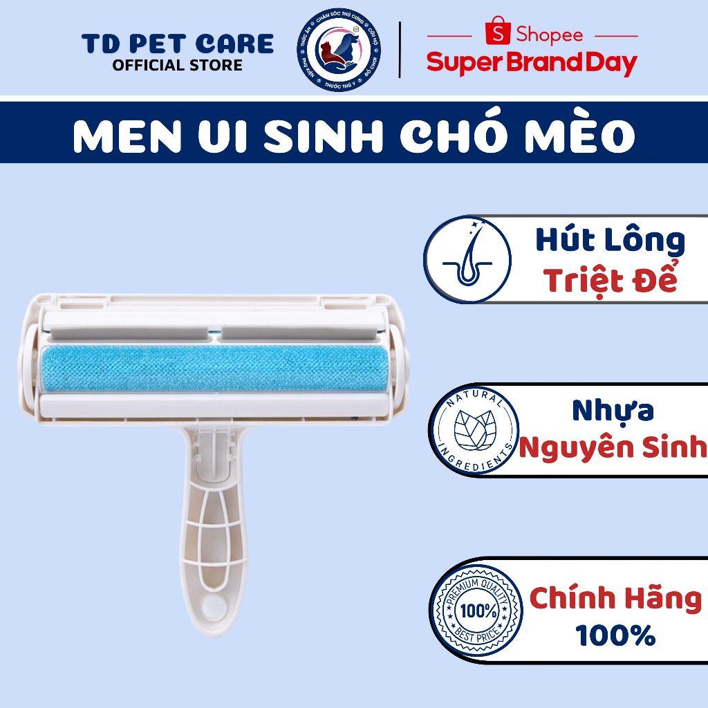 Cây Lăn Lông Chó Mèo Tĩnh Điện - Lăn Lông Tĩnh Điện Hút Lông Thú Cưng Làm Sạch Quần Áo