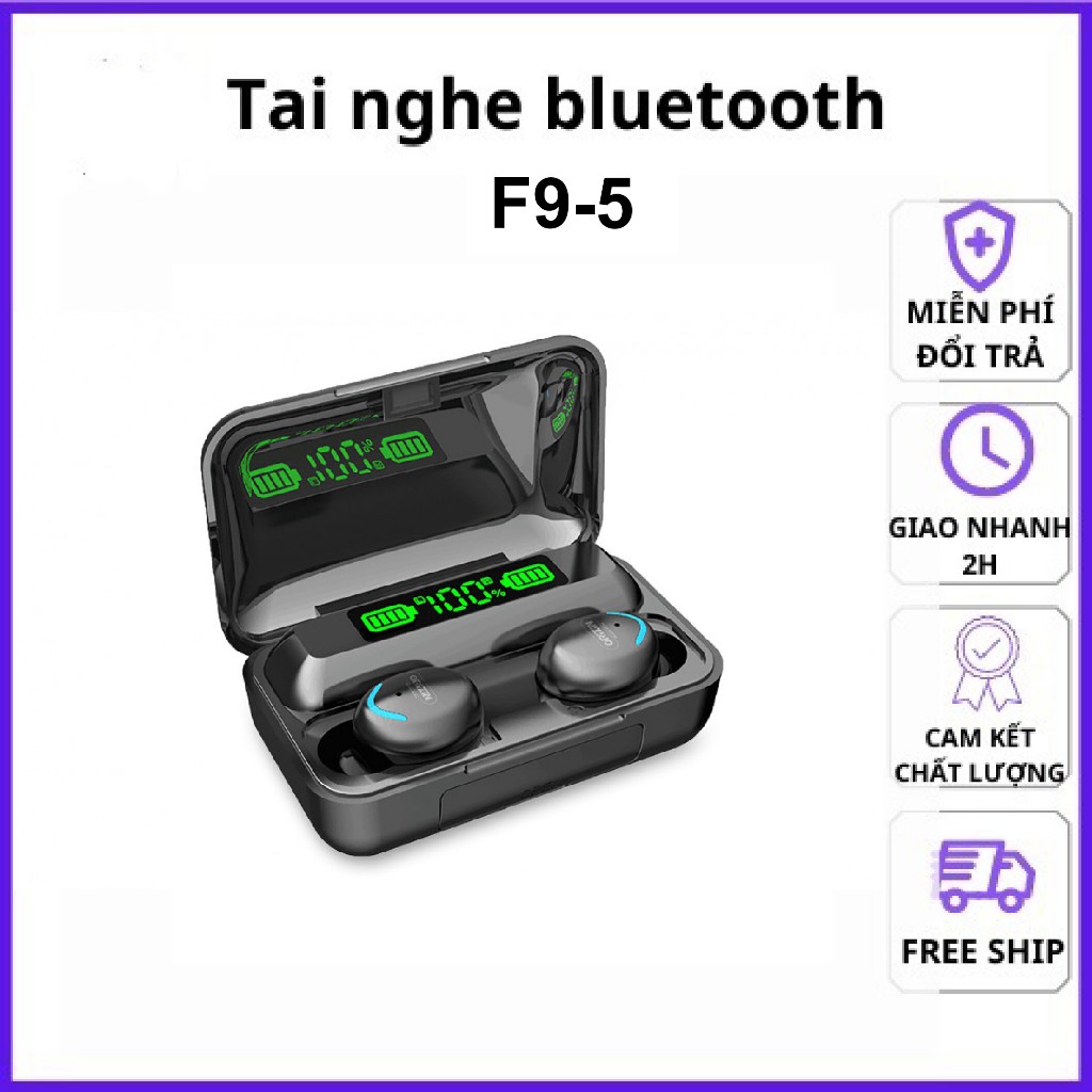 Tai nghe Bluetooth 5.1 Amoi F9 Pro bản quốc tế, chống nước ipx7 có mic đàm thoại