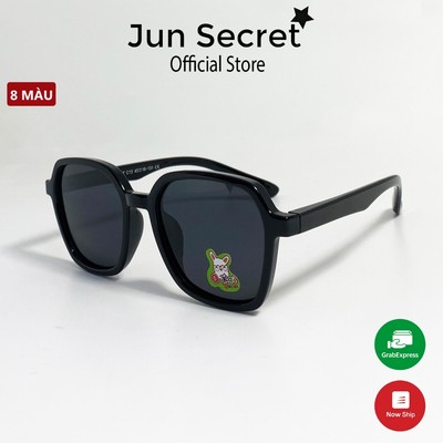 Kính mát Jun Secret gọng dẻo phòng cách đáng yêu, chống tia uv dành cho bé từ 3-15 tuổi mã JS11067DEN