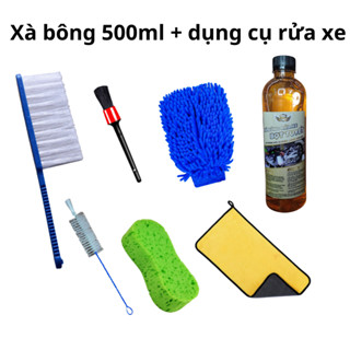 [VG556] Dụng cụ rửa xe máy ôtô khăn lau xe bao tay rửa xe,bàn chải,cọ rửa, mút rửa xà bông bọt tuyết