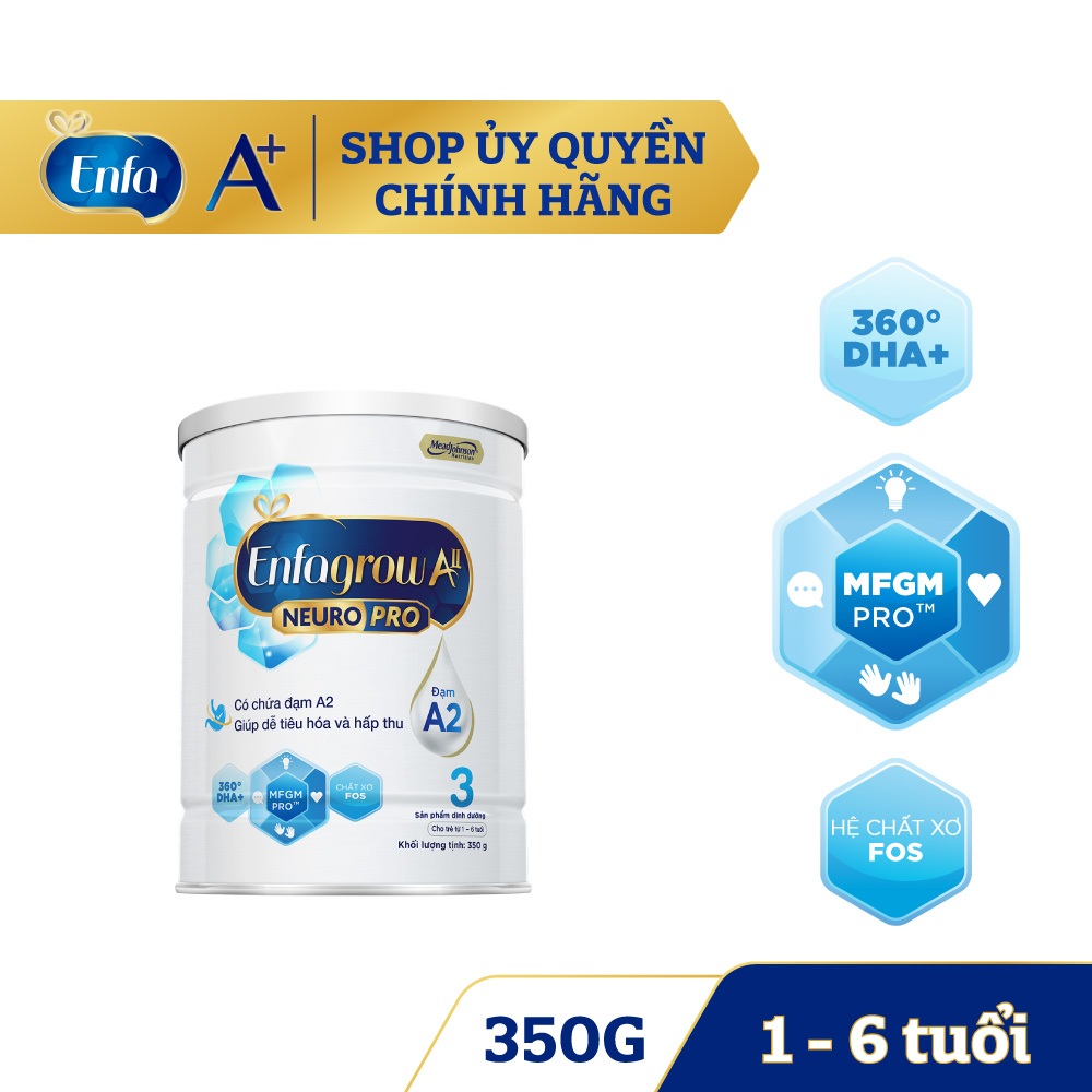 Sữa bột Enfagrow A2 Neuropro 3 cho trẻ từ 1 – 6 tuổi – 350g