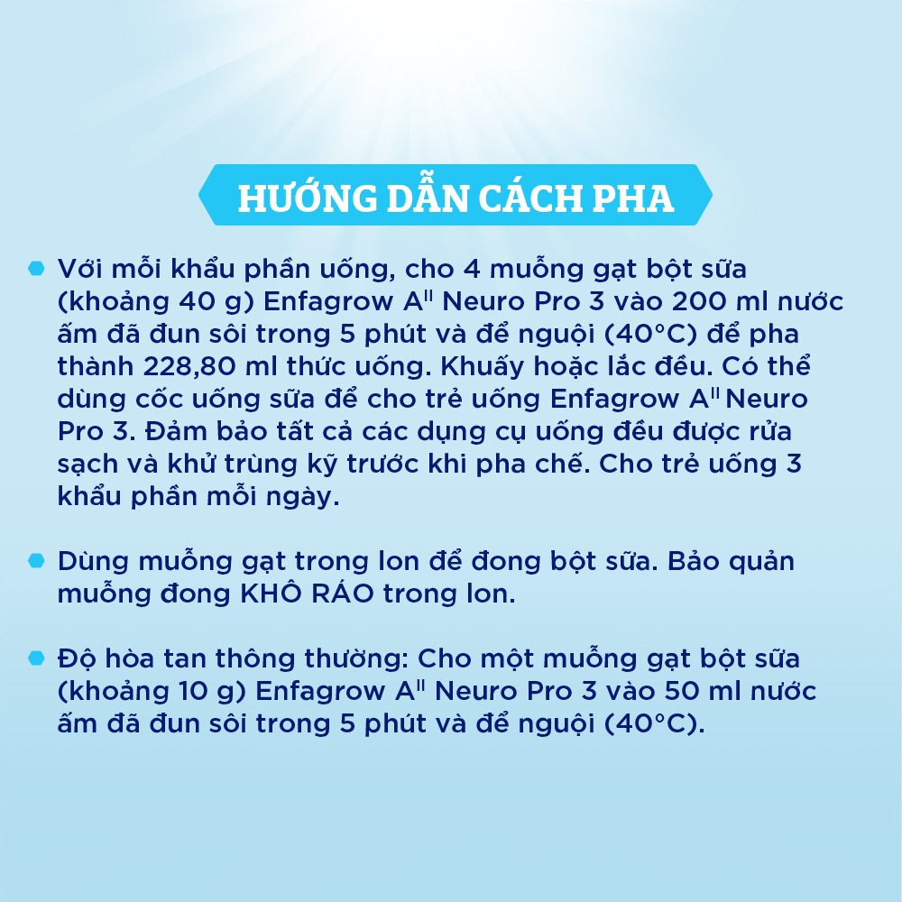 Sữa bột Enfagrow A2 Neuropro 3 cho trẻ từ 1 – 6 tuổi – 350g