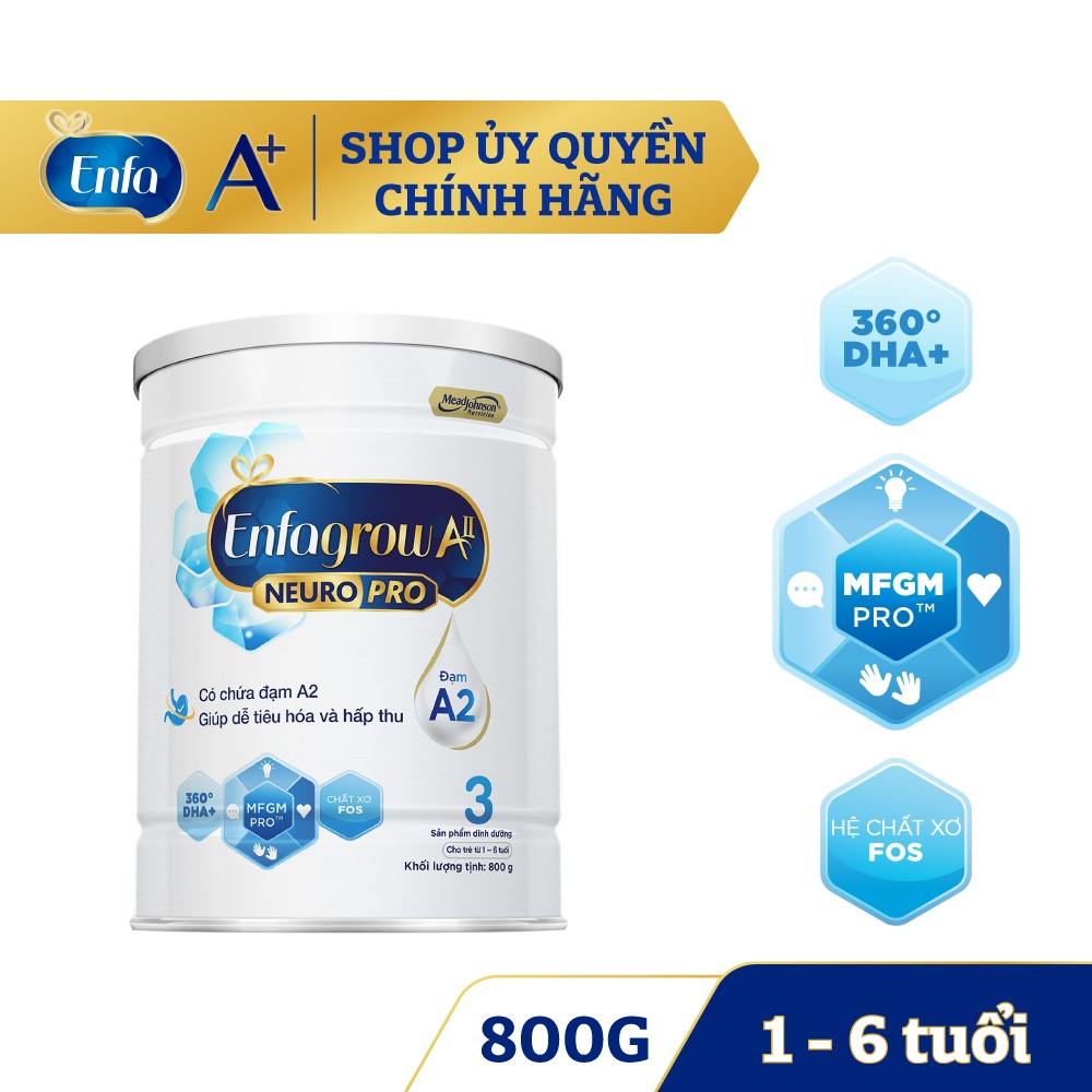 Sữa bột Enfagrow A2 Neuropro số 3 Lon 800g