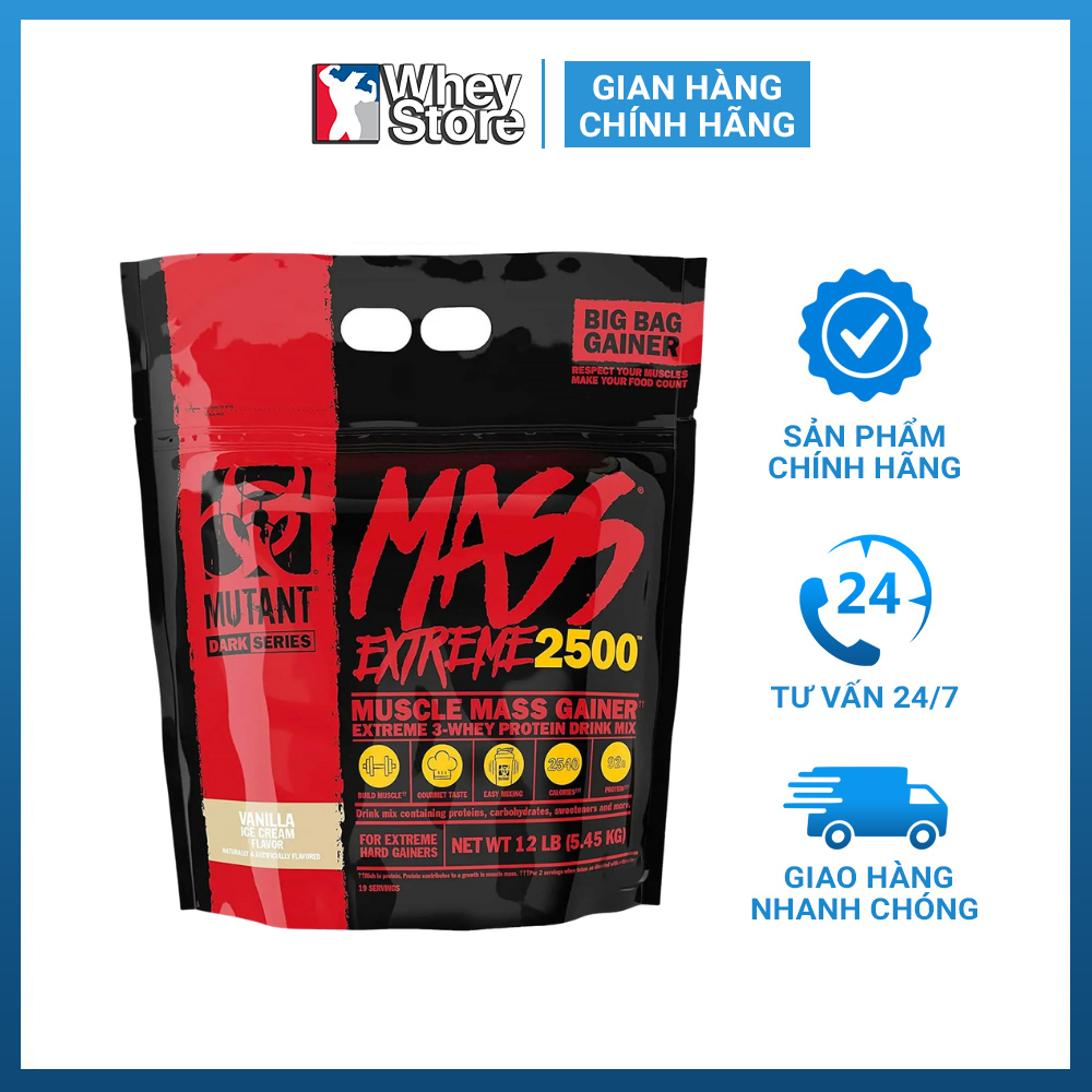Sữa Tăng Cân Mutant Mass 2500 12lbs Chính Hãng