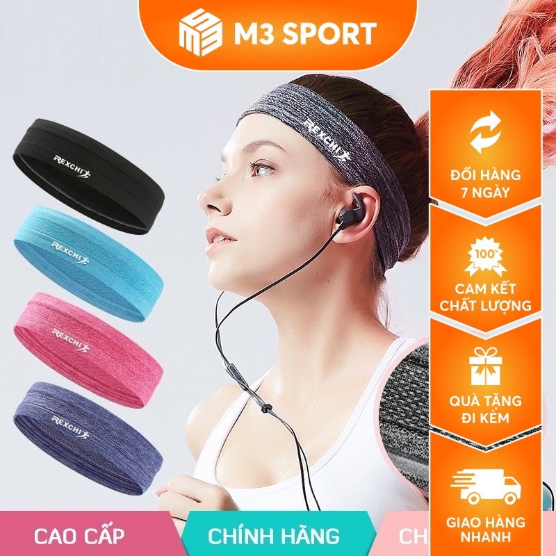 Băng Đô Thể Thao Headband Nam Nữ Thấm Mồ Hôi Trán Băng Đầu Chạy Bộ Gym Tennis Cầu Lông Bóng Chuyền Bóng Rổ Rexchi XTJ03