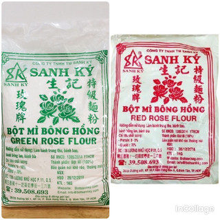 Bột mì bông hồng xanh & bông hồng đỏ