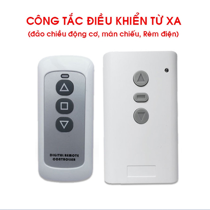 Bộ công tắc điều khiển từ xa 220v đảo chiều động cơ AC 220v 500W, rèm điện, màn chiếu
