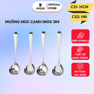 Muỗng Thủng Múc Canh Jiashi Vá Lẩu Inox 304 Lòng Sâu Phong Cách Bắc Âu Hàng Nội Địa Cao Cấp MTM02