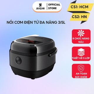 Nồi cơm điện tử mini đa năng giá rẻ JIASHI 3L/5L cho 2-6 người 8 chức năng nấu có hướng dẫn tiếng việt NCD02