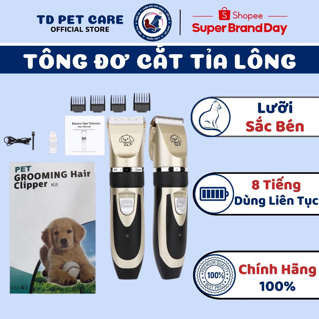 Tông Đơ Cắt Lông Chó và Lông Mèo GROOMING HAIR CLIPPER - Tăng Đơ Cắt Lông Chó Dành Cho Thú Cưng
