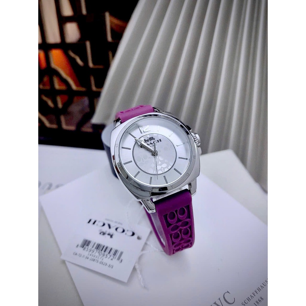 ĐỒNG HỒ NỮ COACH DÂY CAO SU NHIỀU MÀU , SIZE 35MM FULLBOX