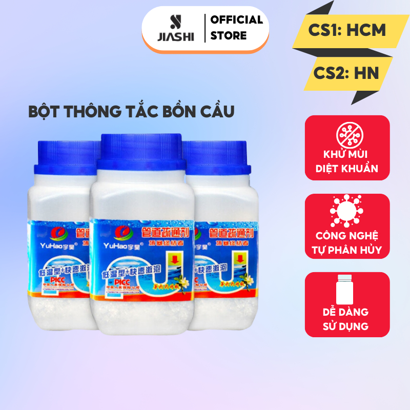 Bột Thông Tắc Cống JIASHI Cực Mạnh Thông Tắc Cống, Đường Ống, Bồn Cầu, Bồn Rửa Mặt TBC02
