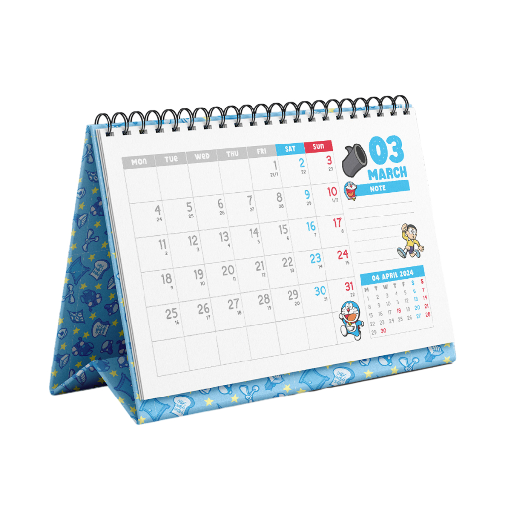 Lịch Để Bàn Doraemon 2024