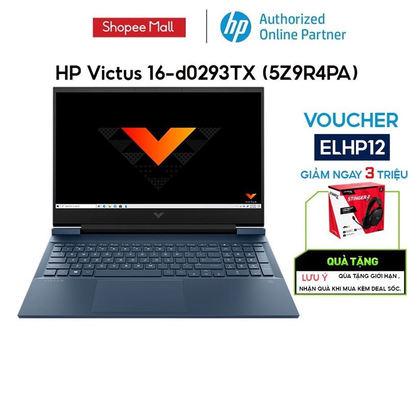 [Mã ELGAMEFEB giảm 10%] Laptop HP Victus 16-d0293TX 5Z9R4PA i5-11400H | 8GB | 512GB | GeForce RTX™ 3050Ti 4GB