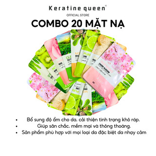 20 Mặt Nạ Trắng Da, Dưỡng Ẩm Mềm Mịn, Chống Lão Hoá, Nuôi Dưỡng Làn Da Khoẻ Mạnh Rako 30ml | Combo 20 Mặt Nạ Ngẫu Nhiên