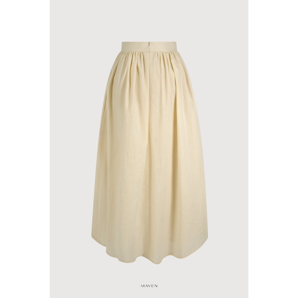 MAVEN - Chân váy beige xoè dáng dài Kai Skirt