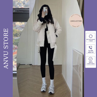 Quần nỉ lót lông nữ giữ nhiệt form legging cạp cao mặc siêu ấm LOẠI ĐẸP, chống chọi đại hàn