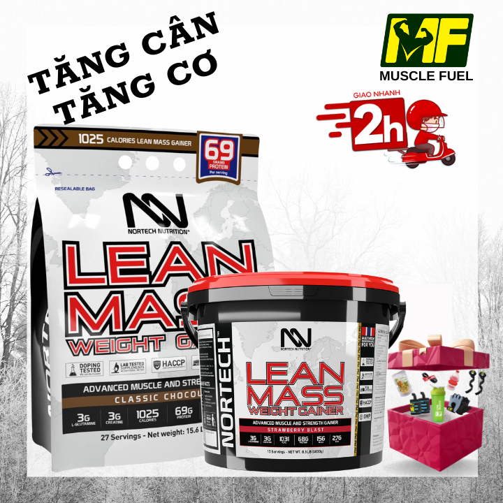 Lean Mass Weight Gainer 4.0 kg và 7.0KG– Tăng Cân Và Tăng Cơ Siêu Cấp, 15 liều dùng và 27 liều dùng.