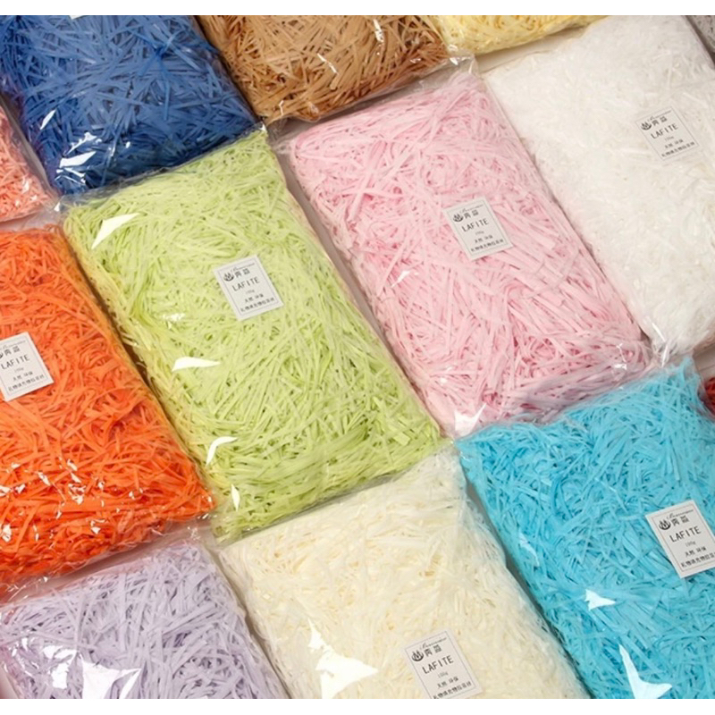 1KG Giấy rơm giấy vụn giấy nến lót hộp quà tặng