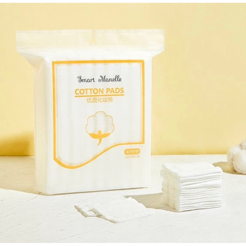 Bông tẩy trang 222 miếng 3 lớp Cotton Pads, không sơ, mềm mịn, siêu thấm hút, bông tẩy trang 222 miếng