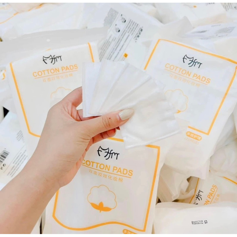 Bông tẩy trang 222 miếng 3 lớp Cotton Pads, không sơ, mềm mịn, siêu thấm hút, bông tẩy trang 222 miếng