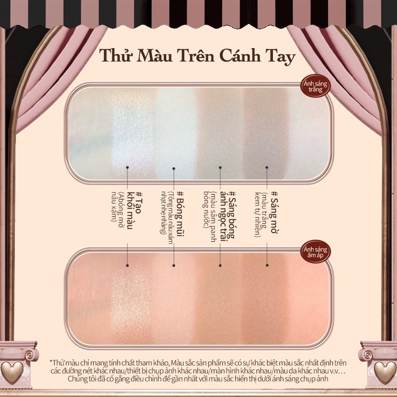 Chính hãng. Bảng Phấn Bắt Sáng/Tạo Khối bộ sưu tập Chocolate WonderShop