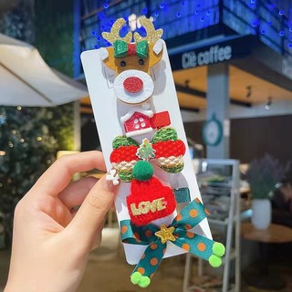 Set 5 Kẹp Tóc Noel Cho Bé Gái, Kẹp Tóc giáng sinh Dễ Thương
