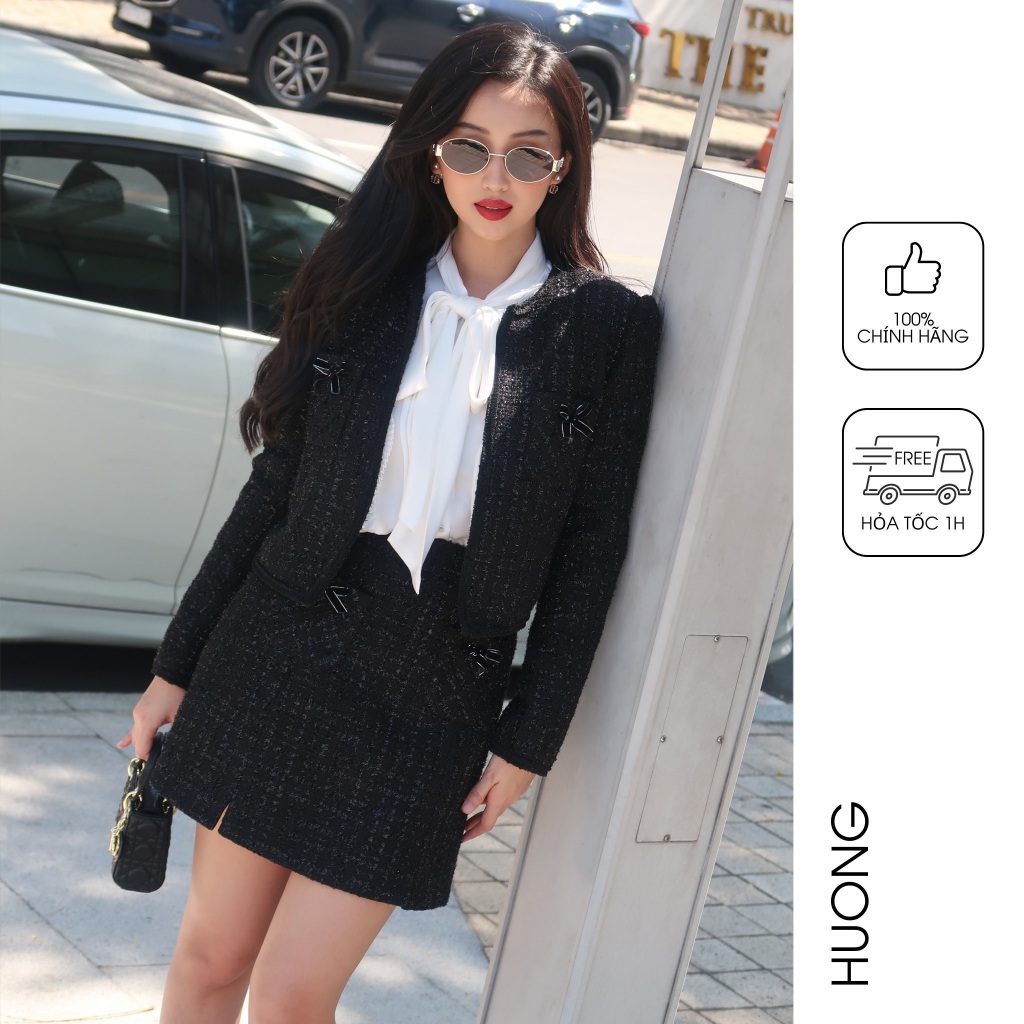 Set Áo khoác và chân váy Kinsley Tweed Jacket HUONG BOUTIQUE BSVEST03