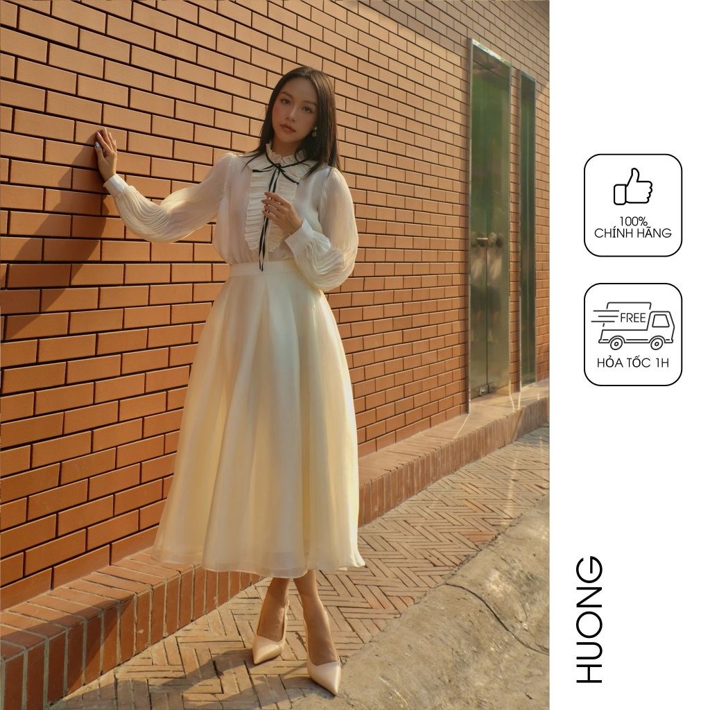 Chân váy organza xếp li phồng HUONG BOUTIQUE HBZ460