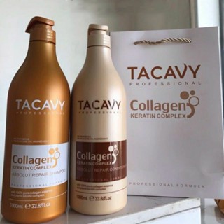    CHÍNH HÃNG   Bộ dầu gội Tacavy collagen 1000ML giảm rụng tóc 